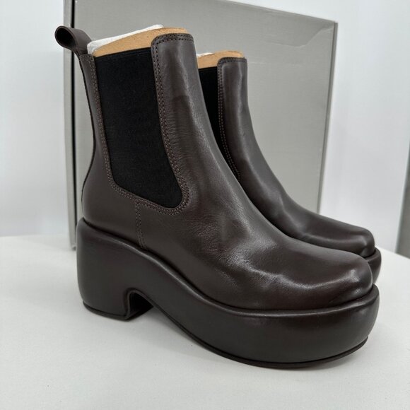 Everlane The Puffa Boot in Dark Brown size 7 Chelsea Ankle 3.25" Chunky Platform - Picture 5 of 12